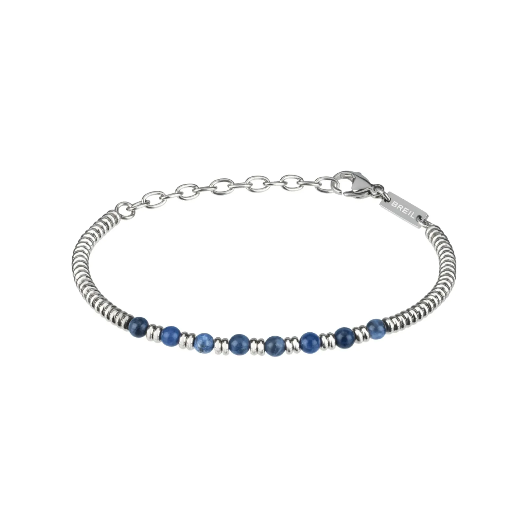 Uomo Breil Bracciali-B FENCE-BRACCIALE IN ACCIAIO E SODALITE