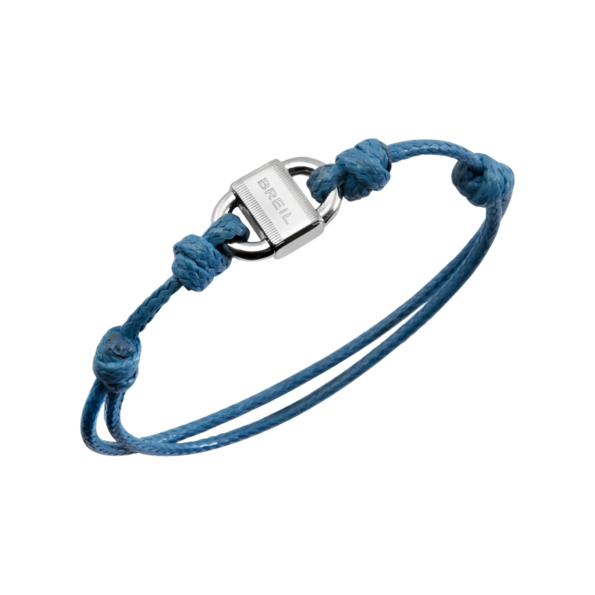 Uomo Breil Bracciali-B LOCK-BRACCIALE IN ACCIAIO E CORDINO DI COTONE