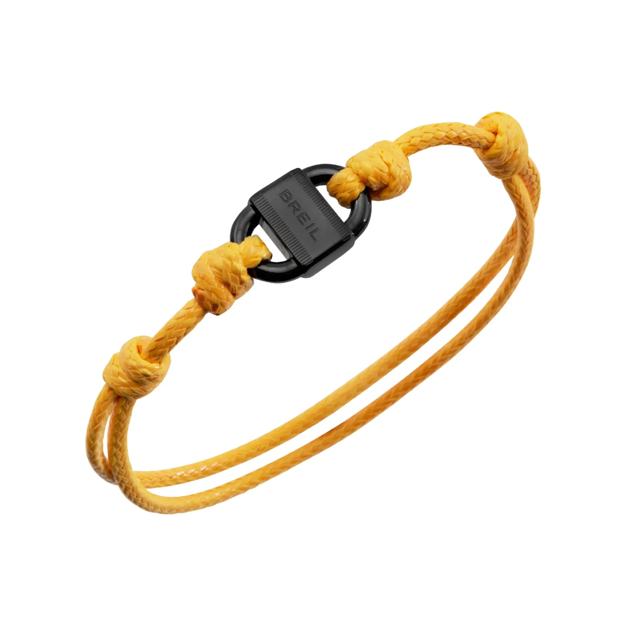 Uomo Breil Bracciali-B LOCK-BRACCIALE IN ACCIAIO COLOR NERO E CORDINO DI COTONE