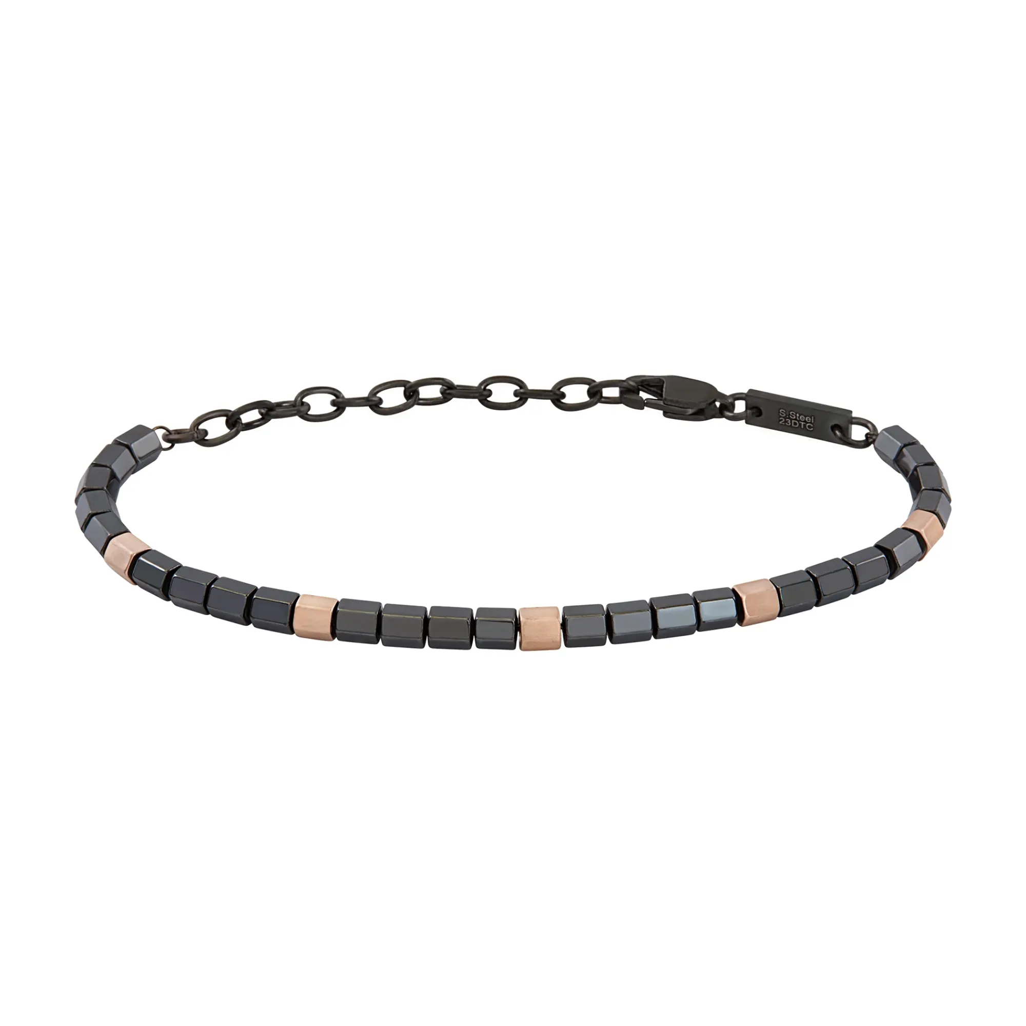 Uomo Breil Bracciali-B ROCKS-BRACCIALE IN ACCIAIO ED EMATITE