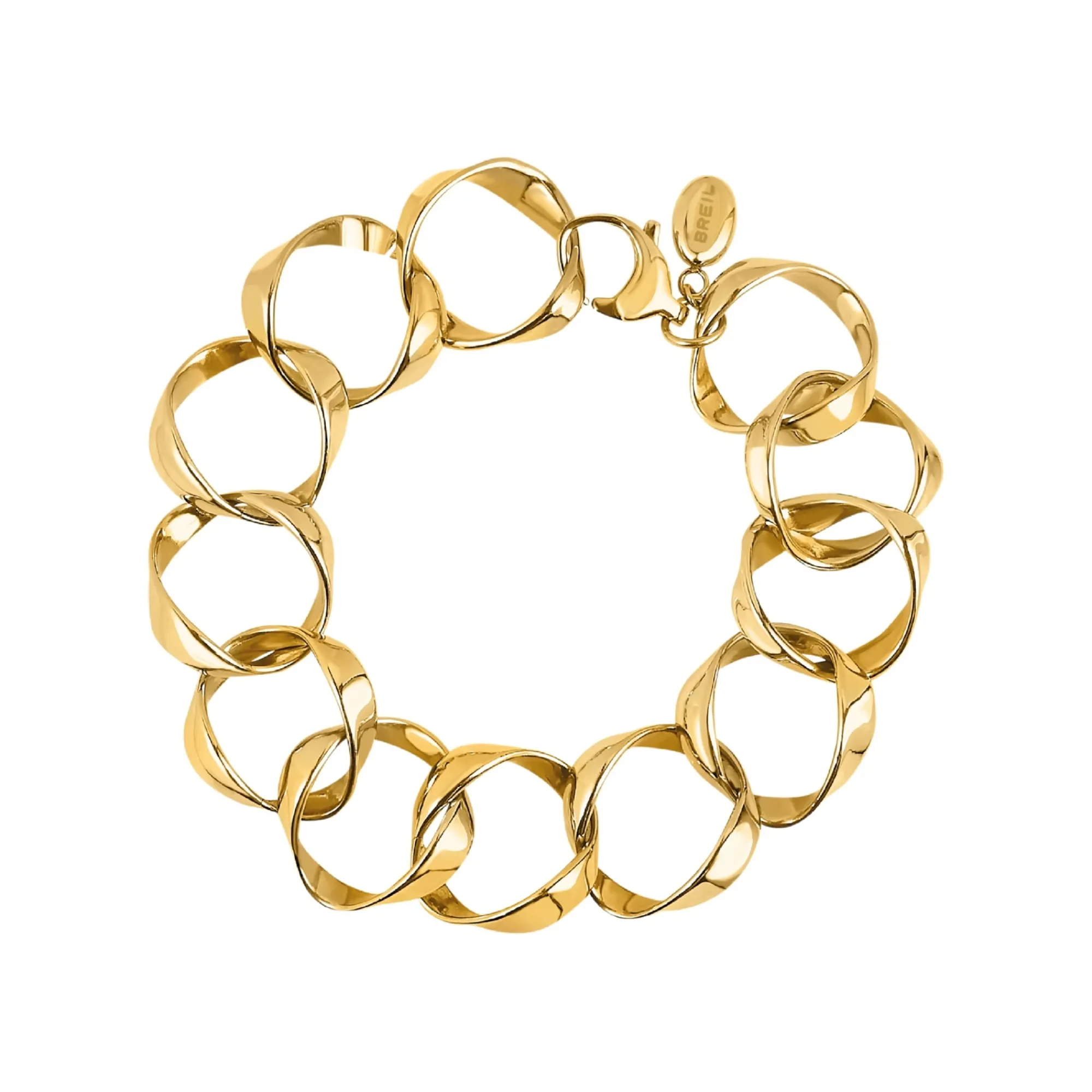 Donna Breil Bracciali-B WHISPER-BRACCIALE IN ACCIAIO LUCIDO IP GOLD