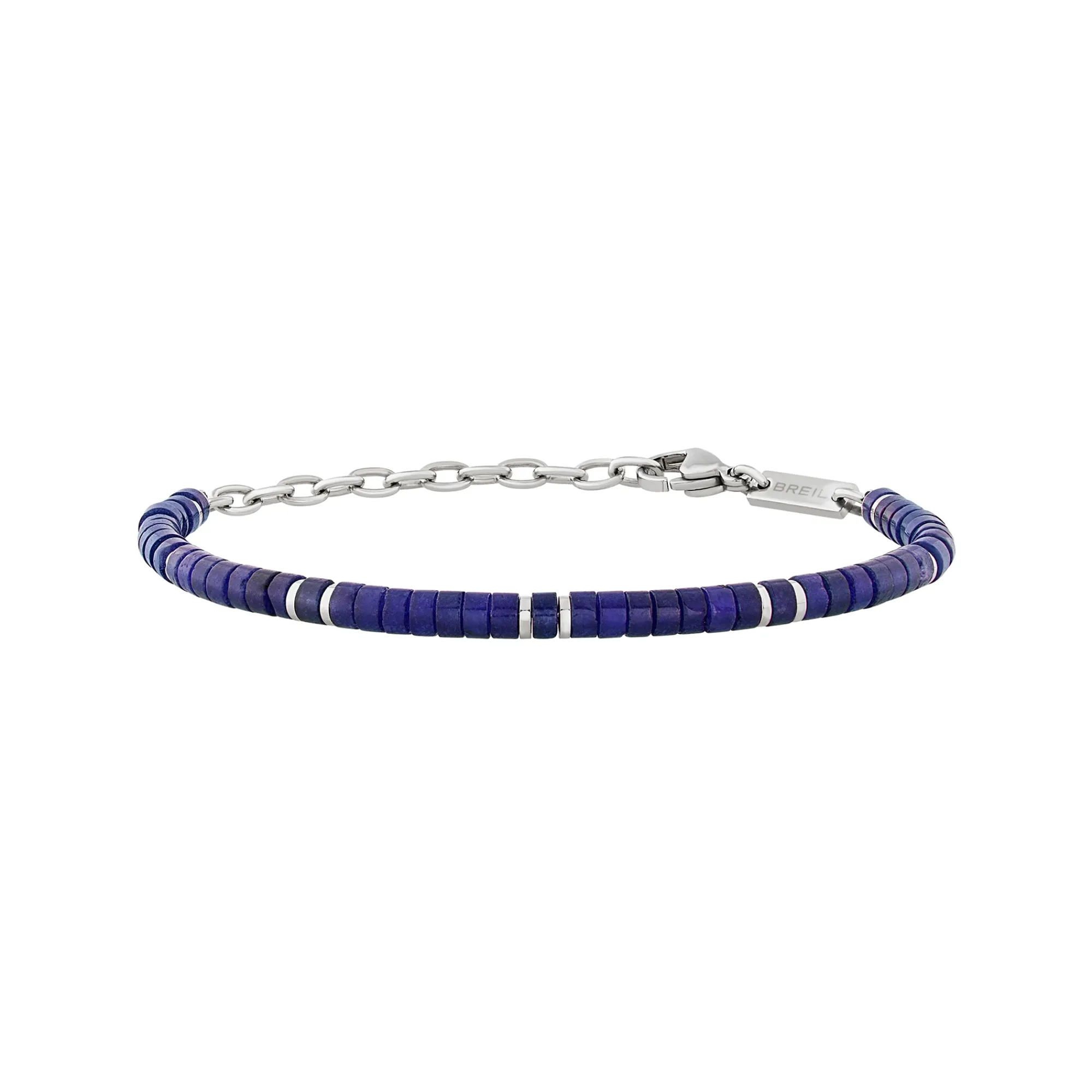 Uomo Breil Bracciali|Idee Regalo Per Lui-CARVIN-BRACCIALE IN ACCIAIO E PIETRE