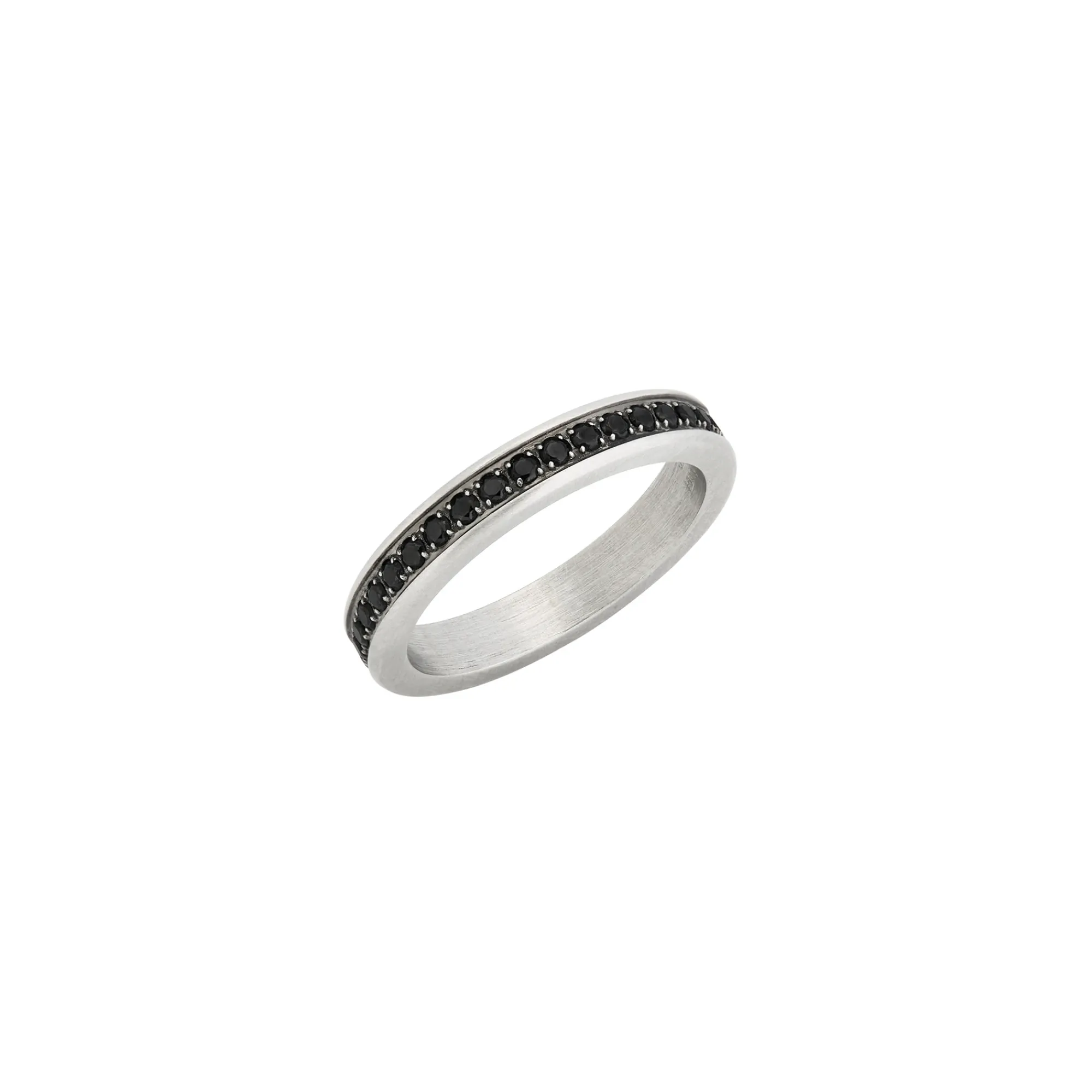 Uomo Breil Anelli|Anniversario-LIGHT ROW-ANELLO IN ACCIAIO E CUBIC ZIRCONIA NERI
