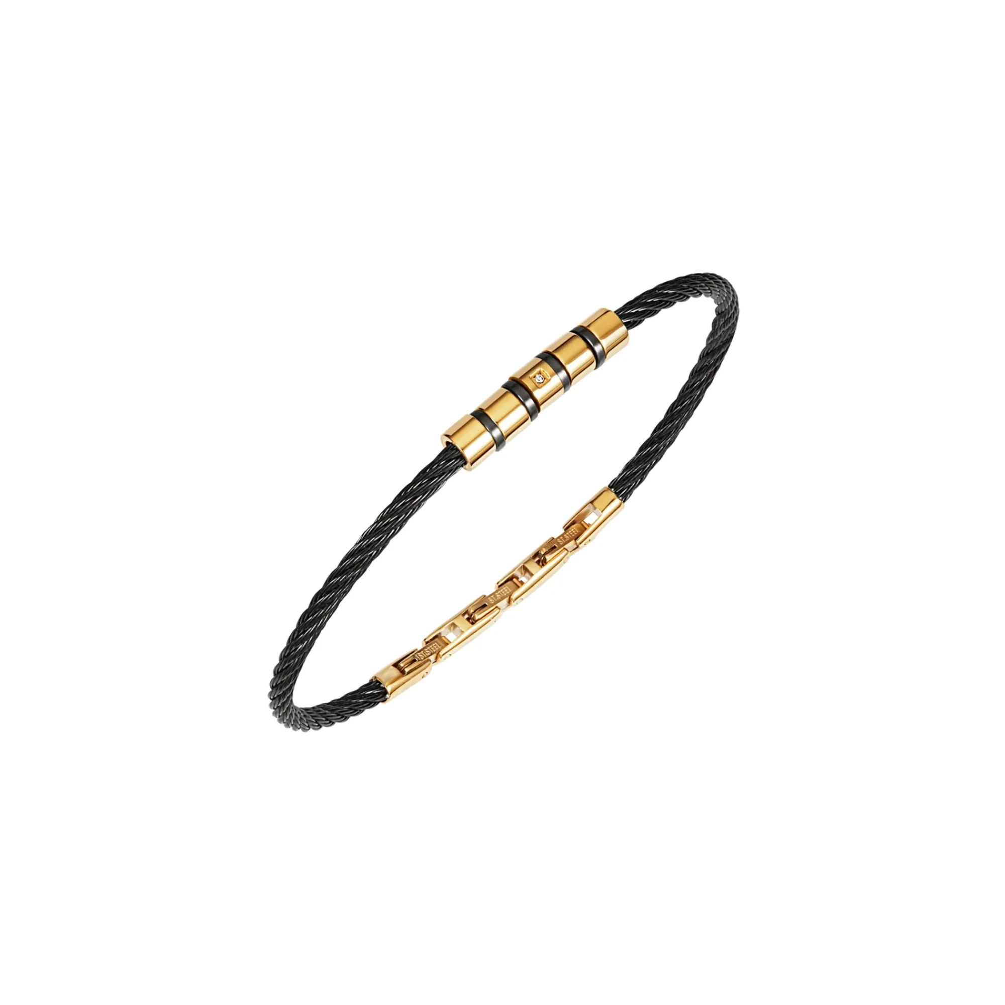 Uomo Breil Bracciali|Idee Regalo Per Lui-LOOP-BRACCIALE IN ACCIAIO BICOLOR