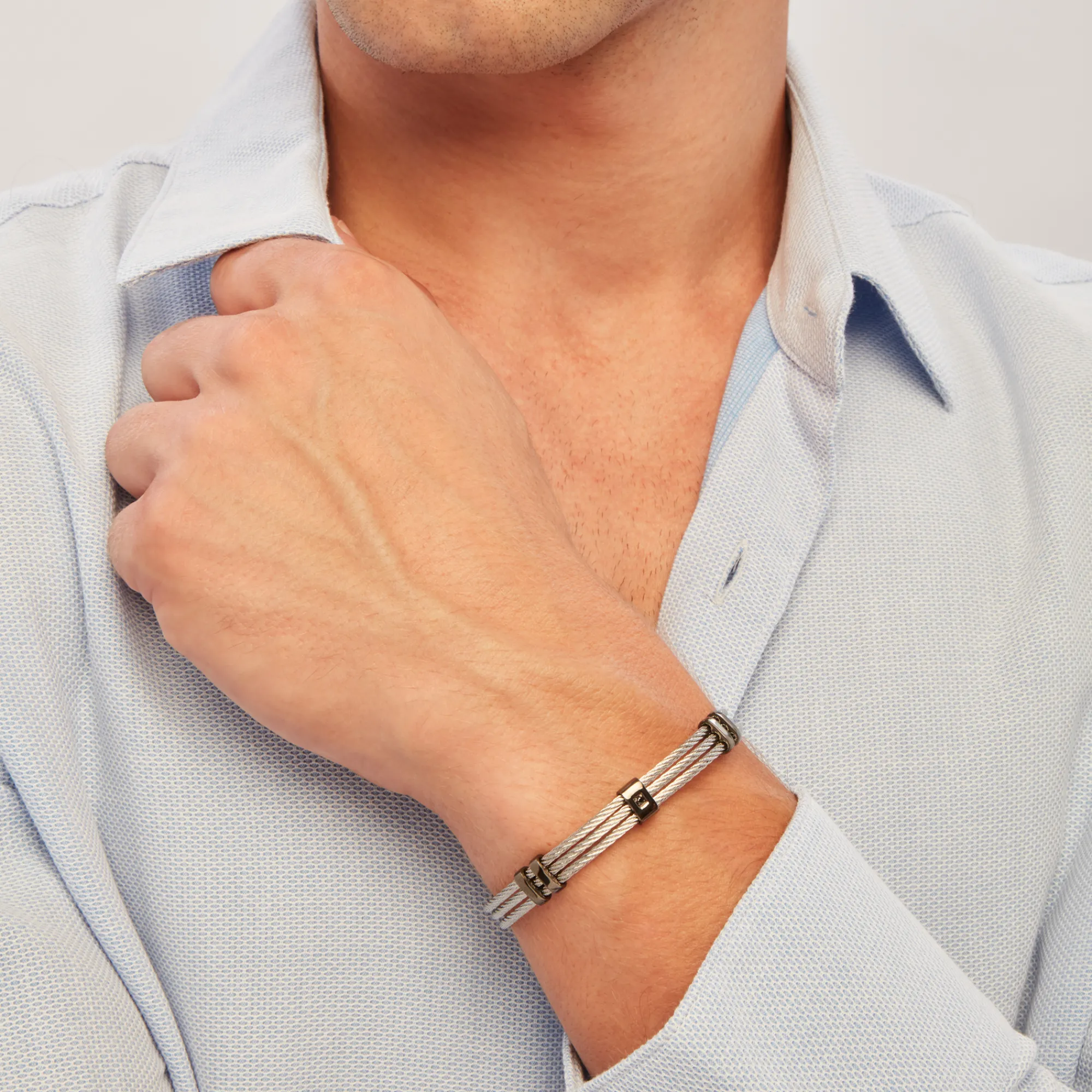 Uomo Breil Bracciali|Idee Regalo Per Lui-LOOP-BRACCIALE IN ACCIAIO COLOR GUN