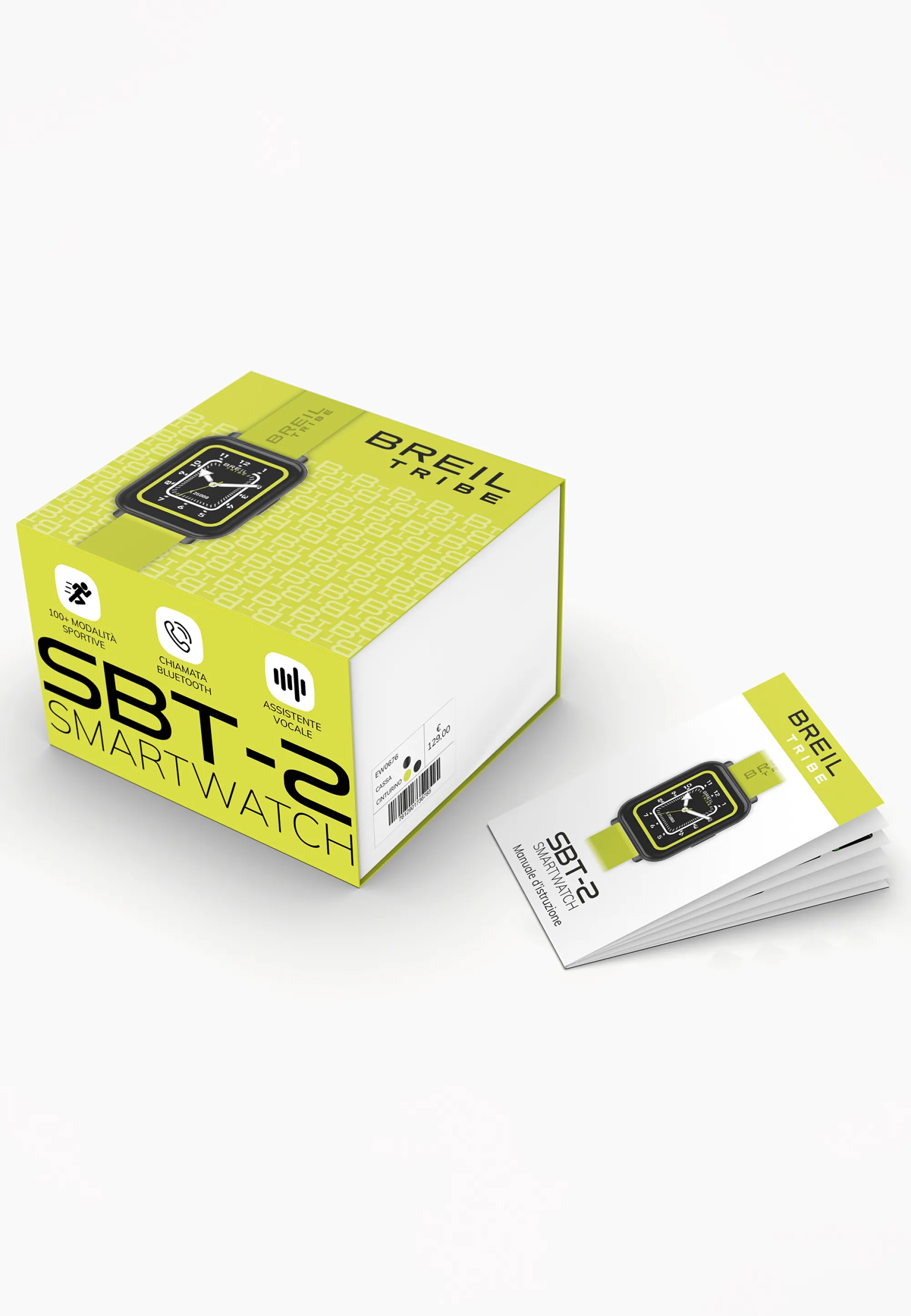 Uomo Breil Smartwatch|Idee Regalo Per Lui-SBT-2-SMARTWATCH UNISEX CON DOPPIO CINTURINO 45MM