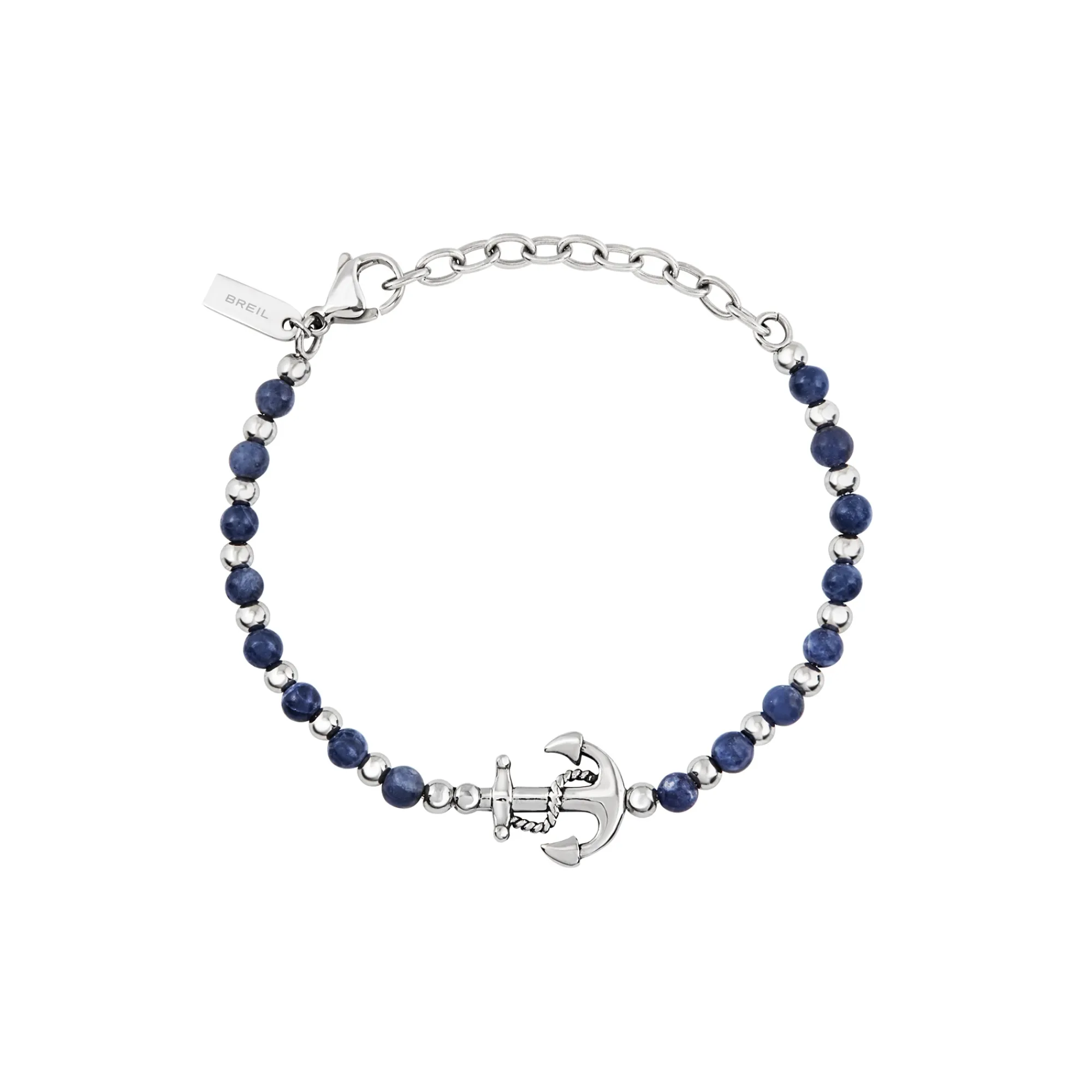 Uomo Breil Bracciali-SOUNDWAVE-BRACCIALE IN ACCIAIO E SODALITE