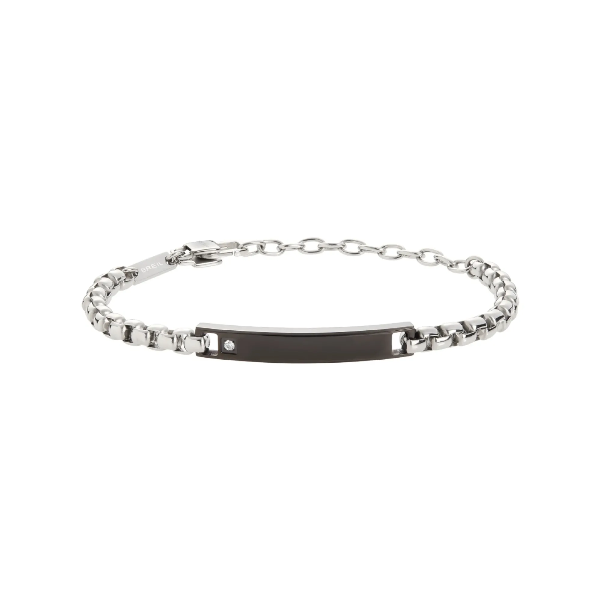 Uomo Breil Bracciali|Regali Personalizzabili-TAG AND CROSS-BRACCIALE IN ACCIAIO BICOLOR E CUBIC ZIRCONIA