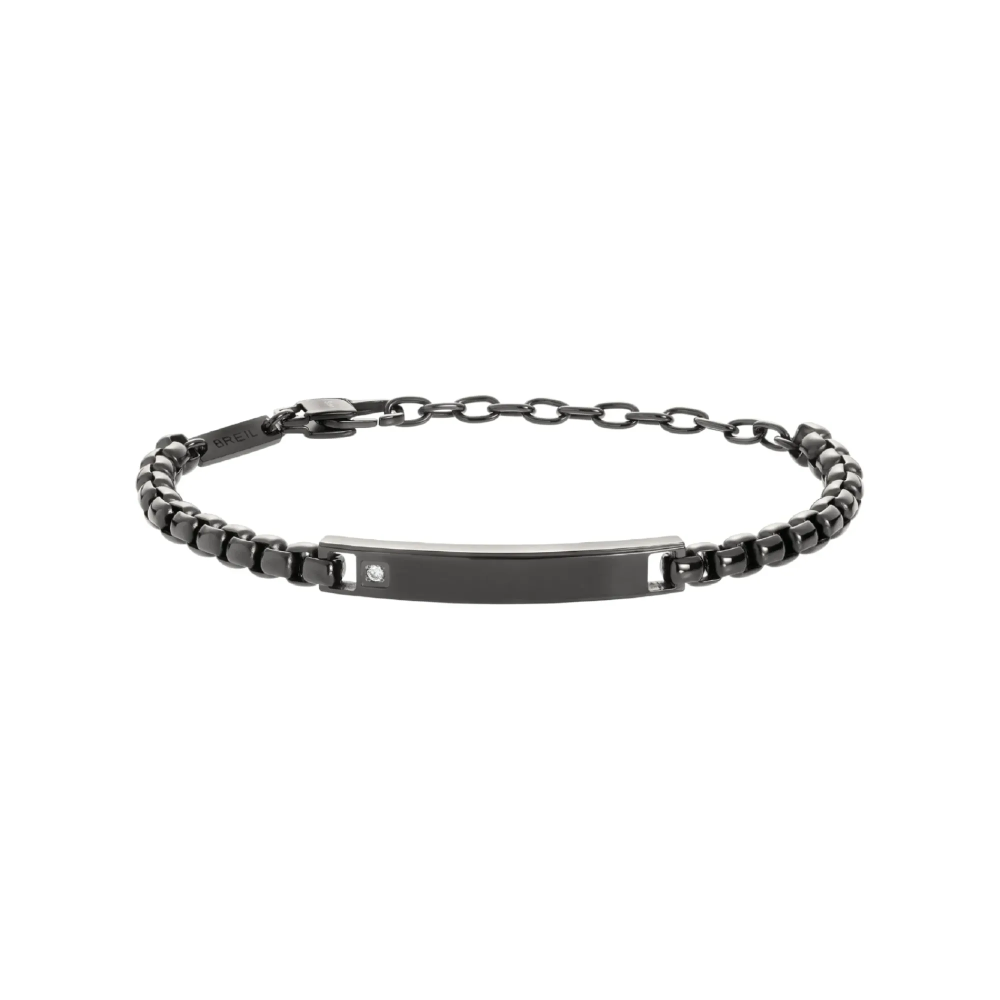 Uomo Breil Bracciali|Regali Personalizzabili-TAG AND CROSS-BRACCIALE IN ACCIAIO E CUBIC ZIRCONIA