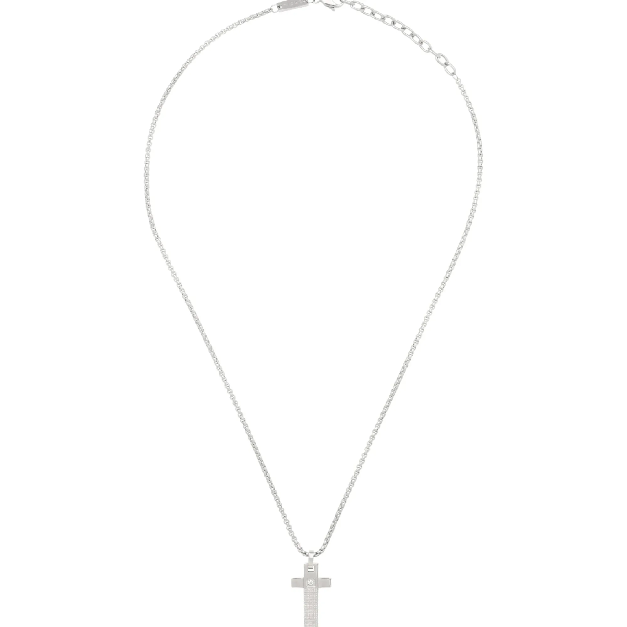 Uomo Breil Collane-TAG AND CROSS-COLLANA IN ACCIAIO CON PENDENTE
