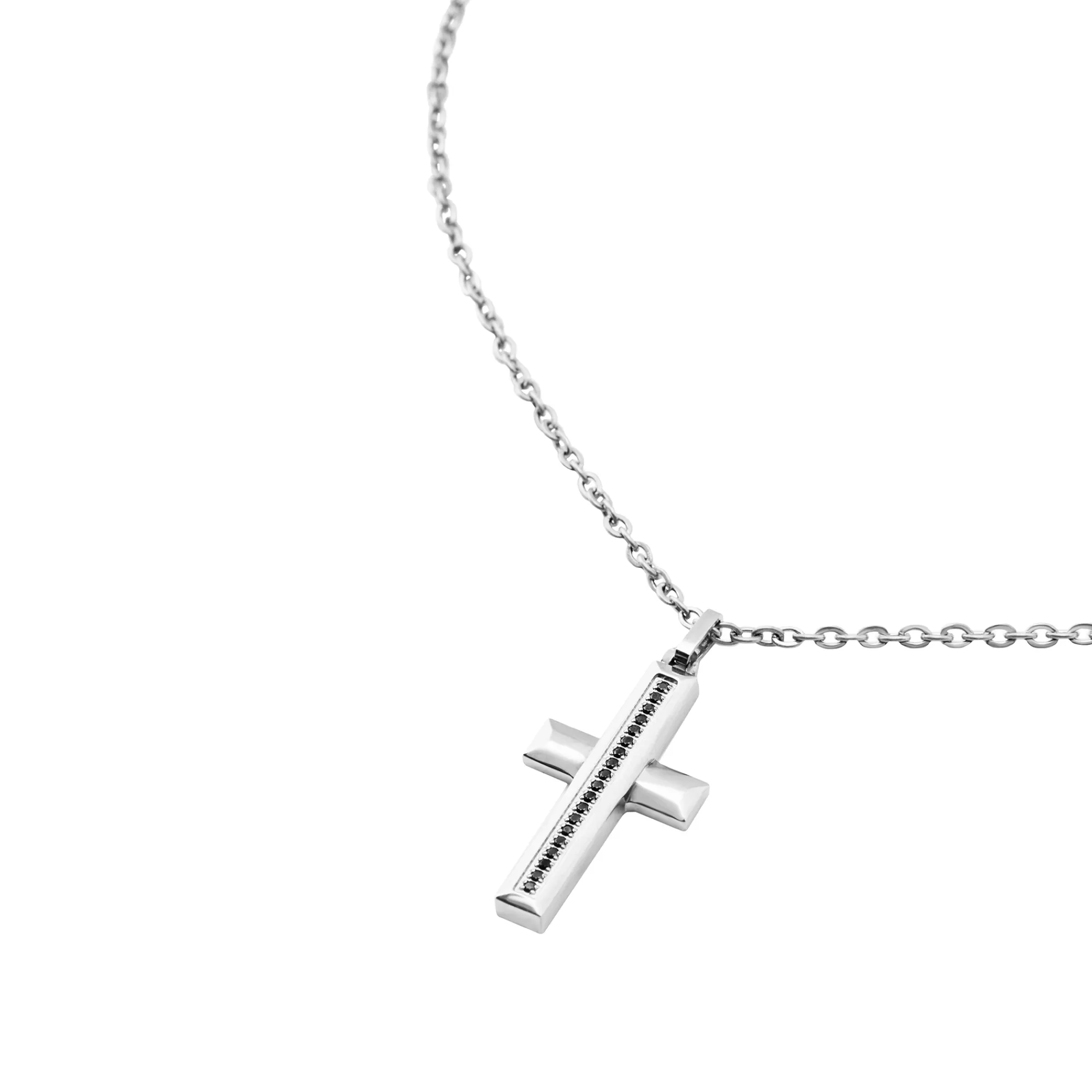 Uomo Breil Collane-TAG AND CROSS-COLLANA IN ACCIAIO CON PENDENTE