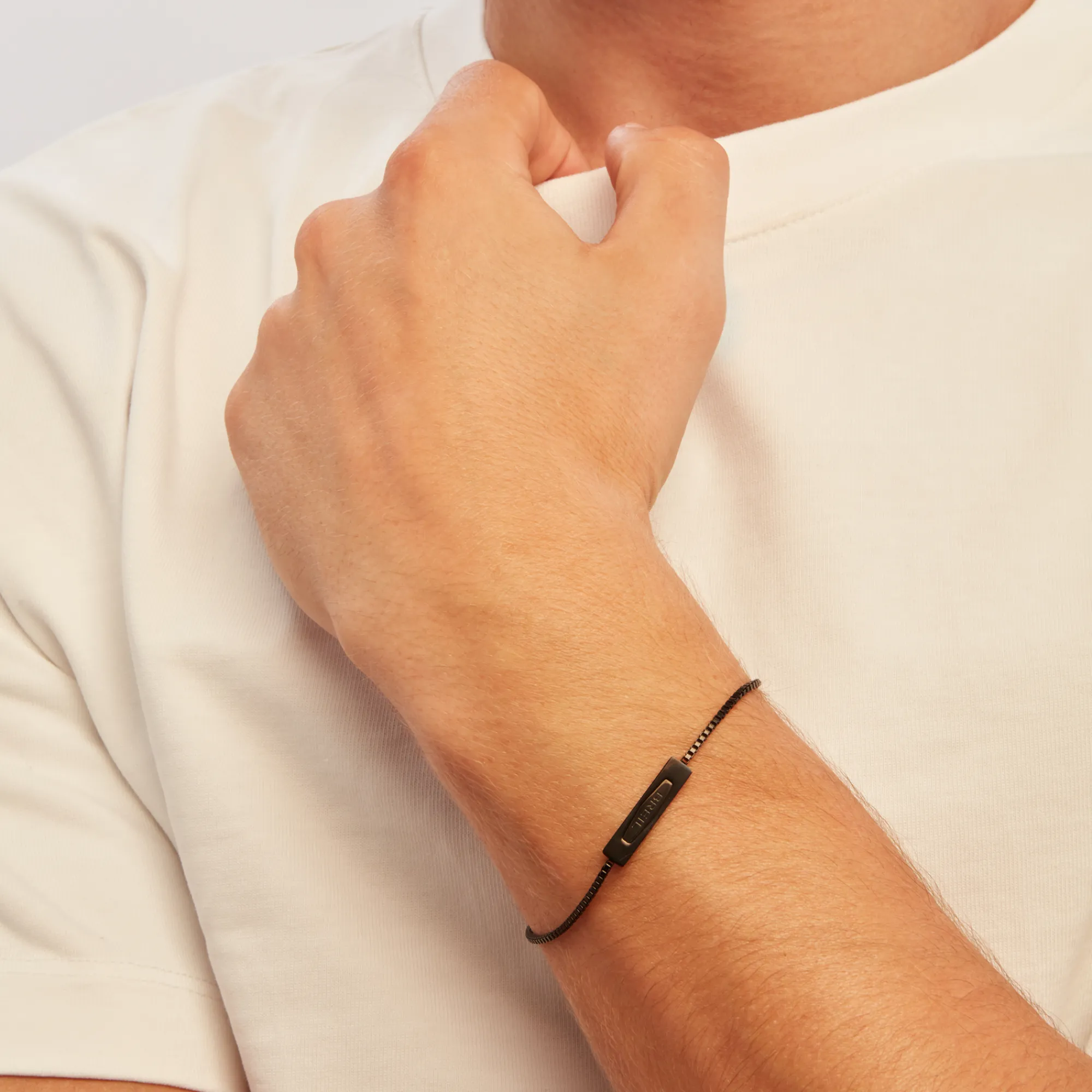 Uomo Breil Bracciali|Idee Regalo Per Lui-URBANCORE-BRACCIALE IN ACCIAIO COLOR NERO